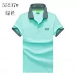 boss t-shirt collar polo lapel short sleeves b55237 green